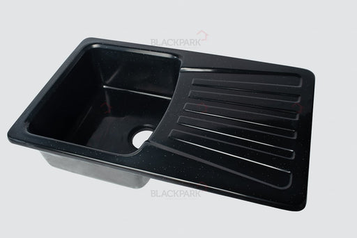 Corian Sink Single Bowl With Drain (Black)
