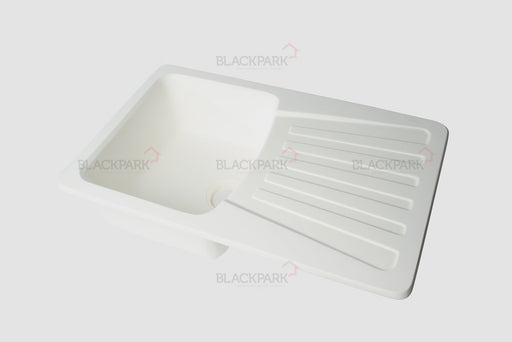 Corian Sink Single Bowl With Drain (White)